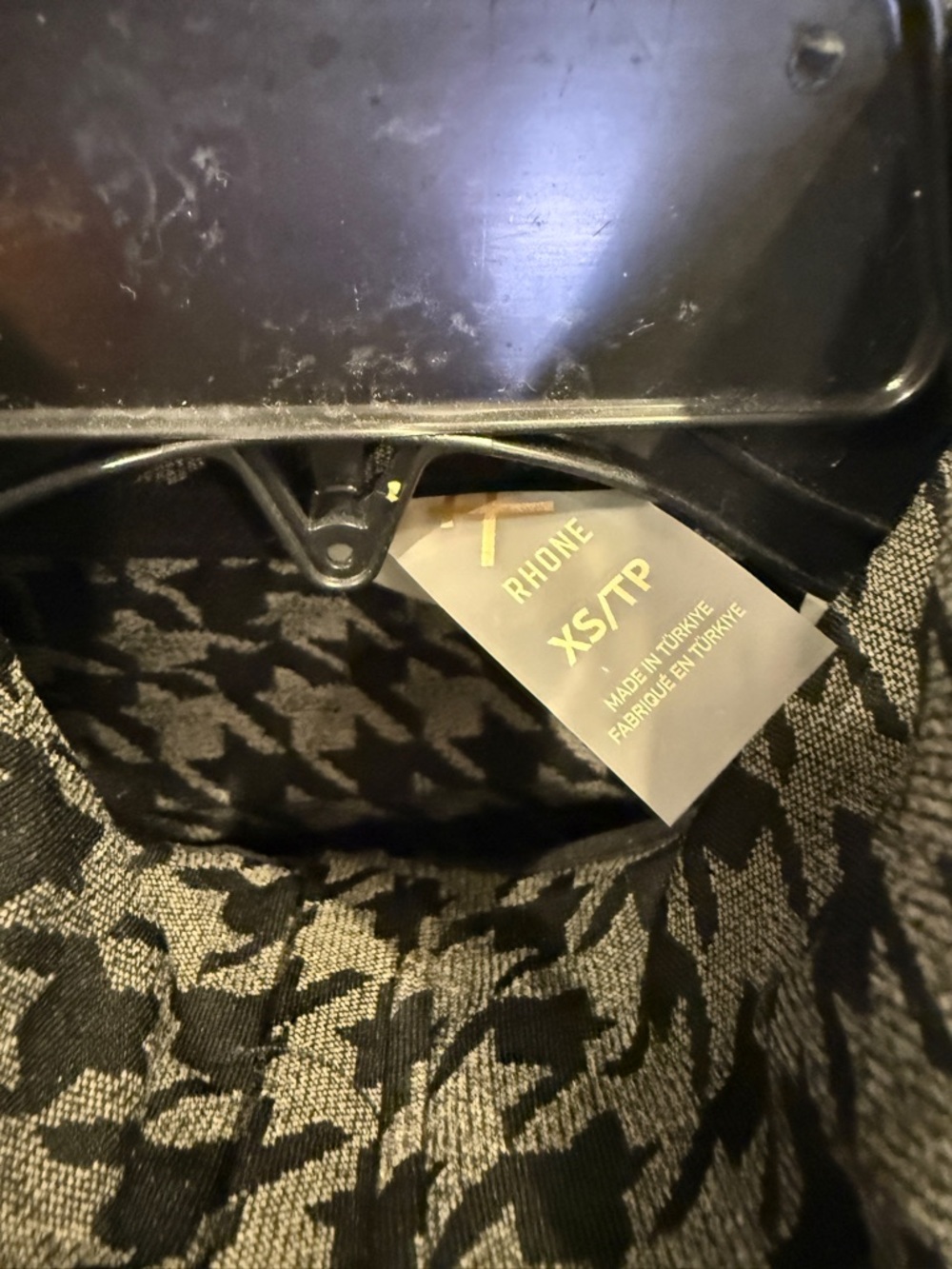 Women’s Rhone XS Grey Houndstooth Quarter-Zip Sweater - Picture 3 of 5